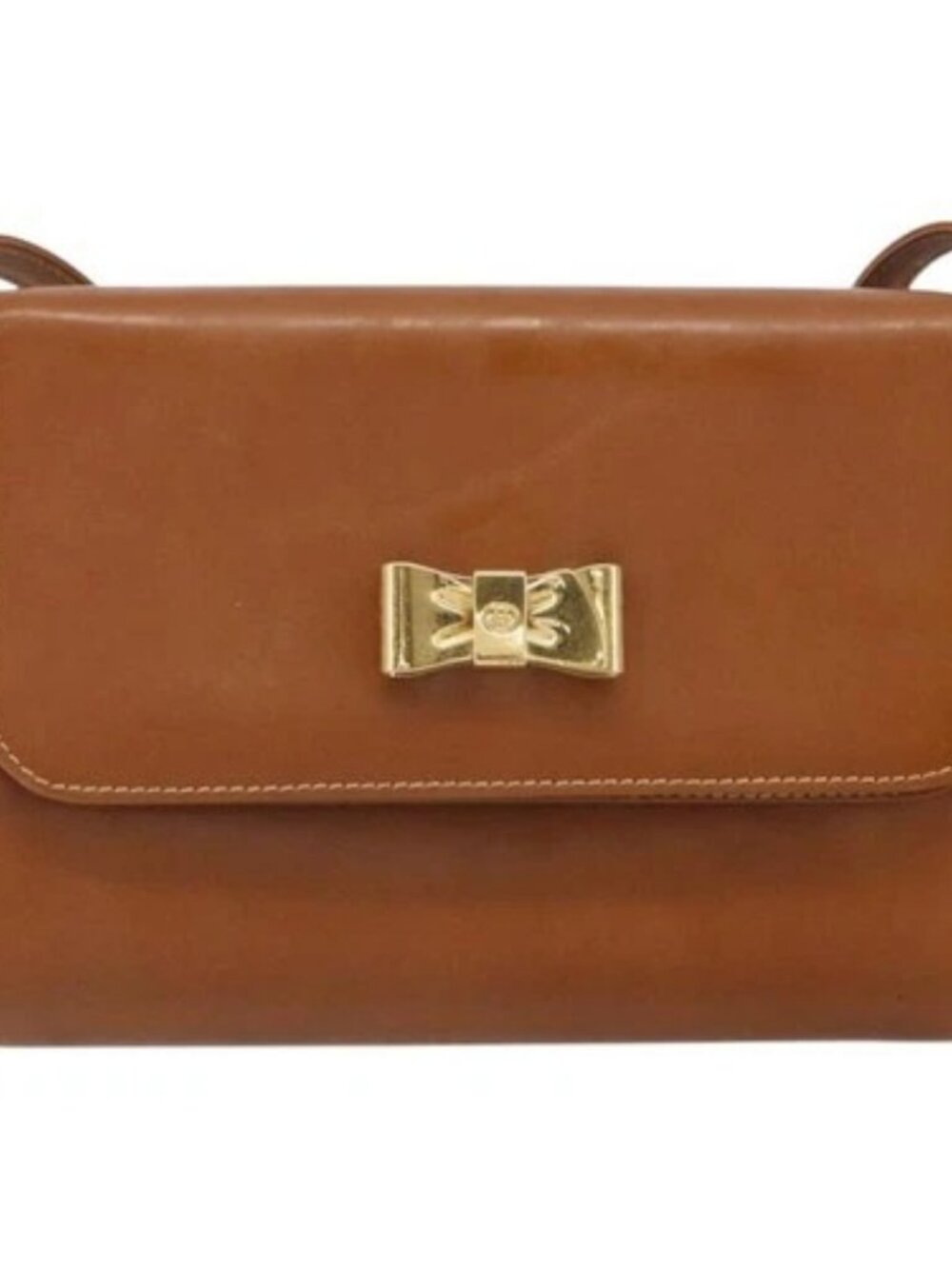 GUCCI Shoulder Bag Leather Brown Gold Auth bs32827 - Picture 12 of 16